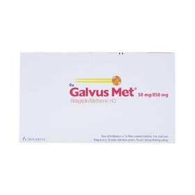 Thuốc Galvus Met 50mg/850mg Novartis điều trị đái tháo đường tuýp 2 (6 vỉ x 10 viên)