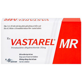 Thuốc Vastarel MR 35mg điều trị đau thắt ngực (2 vỉ x 30 viên)