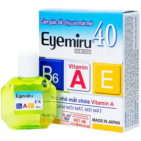 Thuốc nhỏ mắt Eyemiru 40 EX bảo vệ mắt, tránh cận thị, viễn thị (chai 15ml)