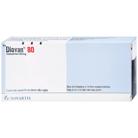 Thuốc Diovan 80mg điều trị bệnh tăng huyết áp, suy tim (2 vỉ x 14 viên)