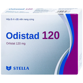 Thuốc Odistad 120 Stella điều trị béo phì và phòng ngừa tăng cân trở lại ở người lớn (2 vỉ x 21 viên)