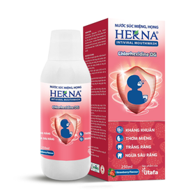 Nước súc miệng họng HERNA kháng khuẩn, ngừa sâu răng hương dâu chai (250ml)