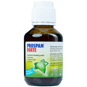Thuốc ho thảo dược Prospan Forte trị ho, viêm phế quản cho người lớn và trẻ em trên 6 tuổi (chai 100ml)
