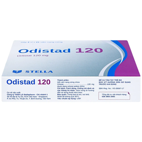 Thuốc Odistad 120 Stella điều trị béo phì và phòng ngừa tăng cân trở lại ở người lớn (2 vỉ x 21 viên)