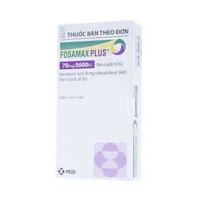 Thuốc Fosamax Plus 70mg/5600IU MSD điều trị loãng xương (1 vỉ x 4 viên)