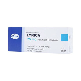 Thuốc Lyrica 75mg điều trị, động kinh,đau dây thần kinh, rối loạn lo âu lan tỏa ở người lớn (hộp 4 vỉ x 14 viên)