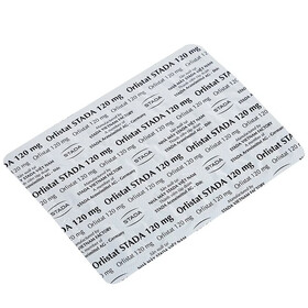 Thuốc Orlistat 120mg hỗ trợ giảm nhẹ calo trong điều trị bệnh nhân béo phì (Hộp 2 vỉ x 21 viên)