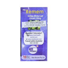 Thuốc Remem 120mg Probiotec hỗ trợ tăng cường tuần hoàn máu não (4 vỉ x 15 viên)