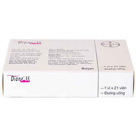 Thuốc Diane 35 trị mụn trứng cá mức độ vừa đến nặng, tránh thai hằng ngày (1 vỉ x 21 viên)