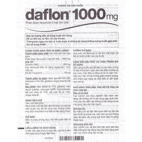 Thuốc Daflon 1000mg Servier điều trị triệu chứng thực thể liên quan đến trĩ (3 vỉ x 10 viên)