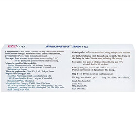 Thuốc PARIET® 20 mg điều trị viêm loét dạ dày (hộp 1 vỉ x14 viên)