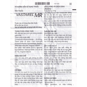 Thuốc Vastarel MR 35mg điều trị đau thắt ngực (2 vỉ x 30 viên)