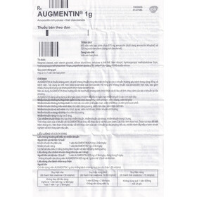 Thuốc kháng sinh Augmentin 1g điều trị ngắn hạn nhiễm khuẩn (2 vỉ x 7 viên)