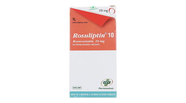 Thuốc Rosuliptin 10mg trị rối loạn lipid máu (1 vỉ x 10 viên)