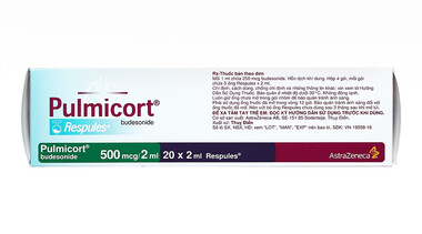 Hỗn dịch khí dung Pulmicort Respules AstraZeneca điều trị hen phế quản (500mcg/2ml x 20 ống)