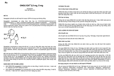 Viên nén Onglyza 5mg AstraZeneca hỗ trợ ăn kiêng, kiểm soát đường huyết (2 vỉ x 14 viên)