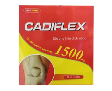 Thuốc Cadiflex 1500mg giảm triệu chứng của thoái hóa khớp gối (20 gói)