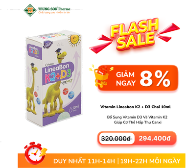 Vitamin tăng trưởng chiều cao Lineabon K2 + D3 Chai 10Ml