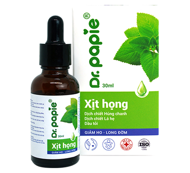 Xịt Họng Dr.Papie Hỗ Trợ Viêm Đường Hô Hấp (Chai 30ml)