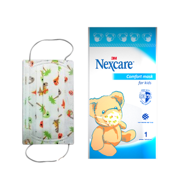 Khẩu trang trẻ em 3M Nexcare Comfort Mask 3 lớp có họa tiết gói 2 cái