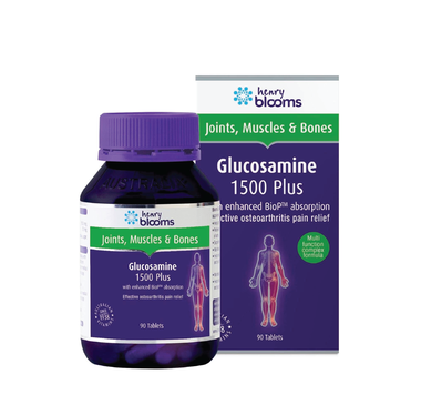 Viên uống Glucosamine 1500 Plus Henry Blooms hỗ trợ tăng tiết dịch khớp, bảo vệ sụn khớp (30 viên)