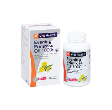 Viên uống Evening Primrose Oil 1000mg hỗ trợ tăng cường nội tiết tố nữ (hộp 60 viên)