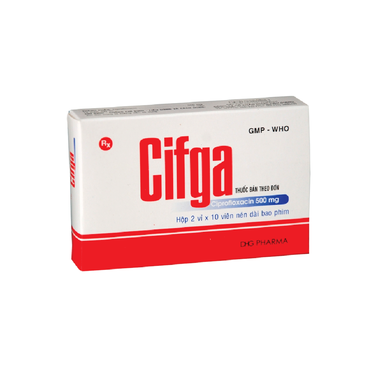 Thuốc Cifga 500mg điều trị trong các trường hợp nhiễm khuẩn nặng (2 vỉ x 10 viên)