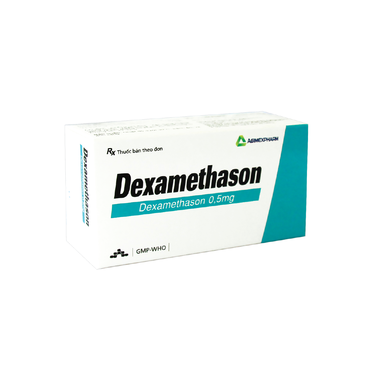 Thuốc Dexamethasone 0.5mg điều trị trạng thái hen, bệnh dị ứng nặng (100 viên)