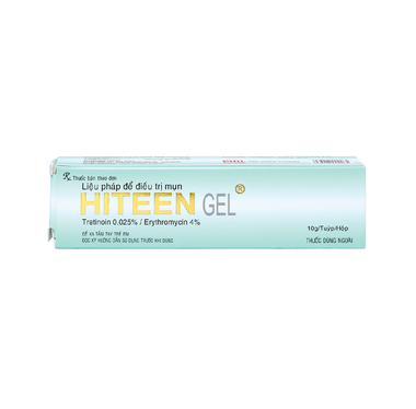 Gel bôi da Hiteen Phil điều trị mụn trứng cá dạng vi u nang hoặc kèm viêm, mụn trứng cá mủ sần (10g)