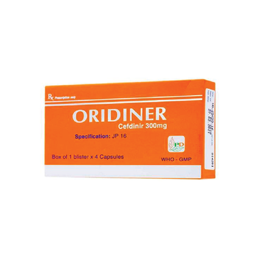 Thuốc Oridiner 300mg điều trị nhiễm khuẩn (1 vỉ x 4 viên)