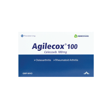 Thuốc Agilecox 100 Agimexpharm điều trị thoái hoá khớp, viêm khớp dạng thấp (2 vỉ x 10 viên)