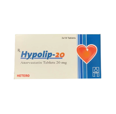 Thuốc Hypolip 20 trị rối loạn lipid máu (3 vỉ x 10 viên)