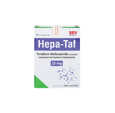 Viên nén Hepa-Taf 25mg BRV điều trị bệnh viêm gan siêu vi B mạn tính (30 viên)