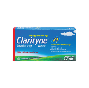 Thuốc Clarityne MSD giảm triệu chứng dị ứng (1 vỉ x 10 viên)