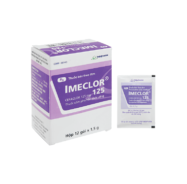 Thuốc cốm Imeclor 125 Imexpharm điều trị nhiễm khuẩn đường hô hấp, đường tiết niệu (12 gói)