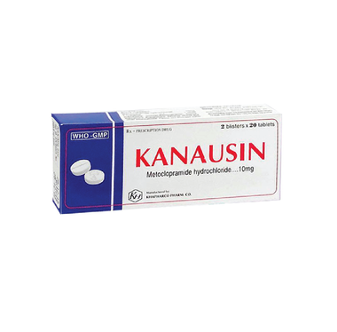 Thuốc  Kanausin 10mg Khánh Hòa điều trị triệu chứng nôn và buồn nôn (2 vỉ x 20 viên)