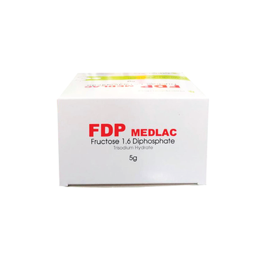 Thuốc FDP Medlac 5g  điều trị nhồi máu cơ tim  Hộp 1 lọ + 1 lọ nước cất 50ml