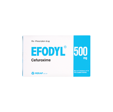 Thuốc Efodyl 500mg điều trị nhiễm khuẩn đường (2 vỉ x 10 viên)