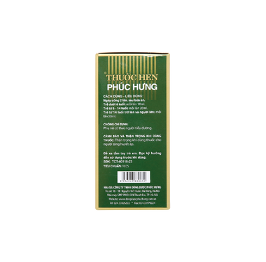 Thuốc Hen Phúc Hưng Trị Hen Suyễn, Viêm Phế Quản (Chai 250ml)