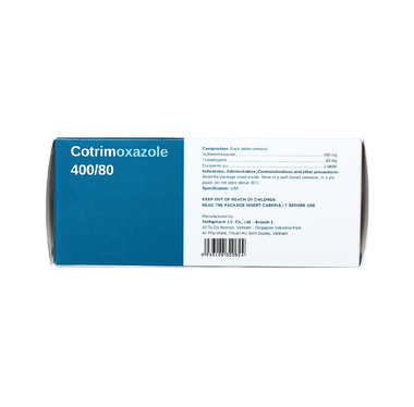 Thuốc Cotrimoxazole 400/80 Stella điều trị nhiễm khuẩn (10 vỉ x 10 viên)