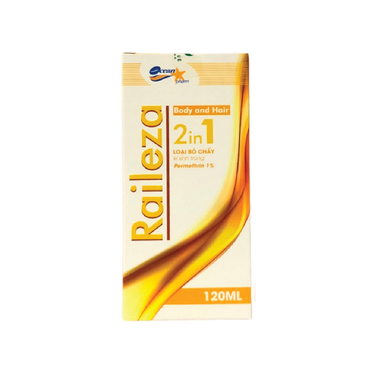 Dung dịch Raileza 2in1 làm sạch chấy ( Chí) và các loại ký sinh trùng khác khỏi da và tóc (120ml)