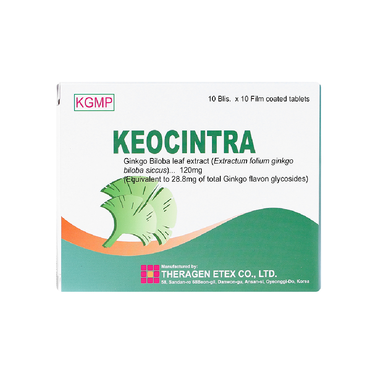 Thuốc Keocintra 120mg trị thiểu năng tuần hoàn ngoại biên, cải thiện trí nhớ