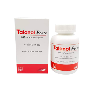 Thuốc Tatanol Forte hạ sốt, giảm đau