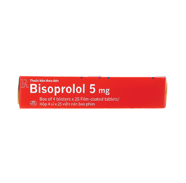 Thuốc Bisoprolol 5mg Novartis trị tăng huyết áp, đau thắt ngực (4 vỉ x 25 viên)