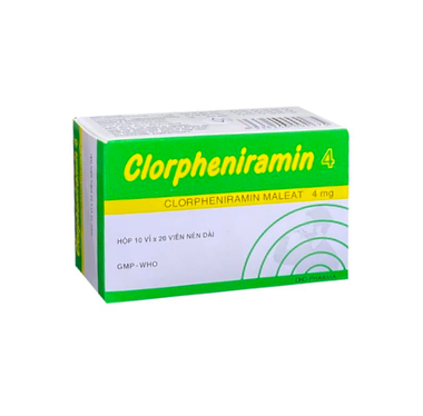 Thuốc Clorpheniramin 4 DHG điều trị viêm mũi dị ứng, chảy nước mũi