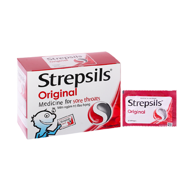 Viên ngậm Strepsils Original Reckitt Benckiser điều trị viêm họng (100 gói x 2 viên)