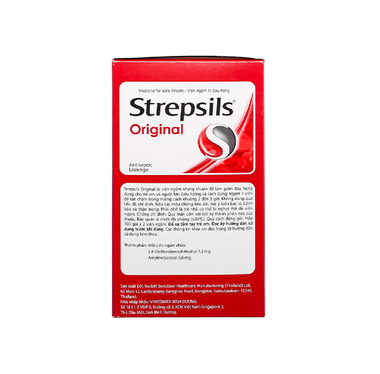 Viên ngậm Strepsils Original Reckitt Benckiser điều trị viêm họng (100 gói x 2 viên)