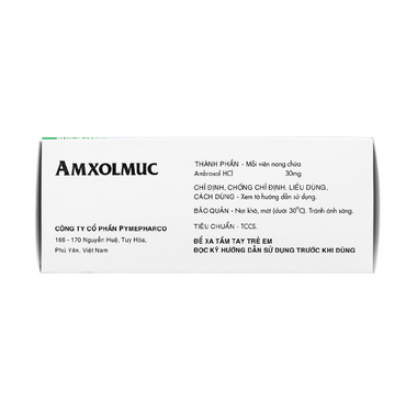 Thuốc Amxolmuc 30mg điều trị viêm phế quản mạn, hen phế quản