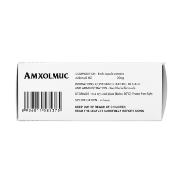 Thuốc Amxolmuc 30mg điều trị viêm phế quản mạn, hen phế quản