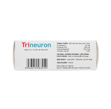 Thuốc Trineuron Trị Bệnh Do Vitamin Nhóm B (Hộp 5 Vỉ X 10 Viên)